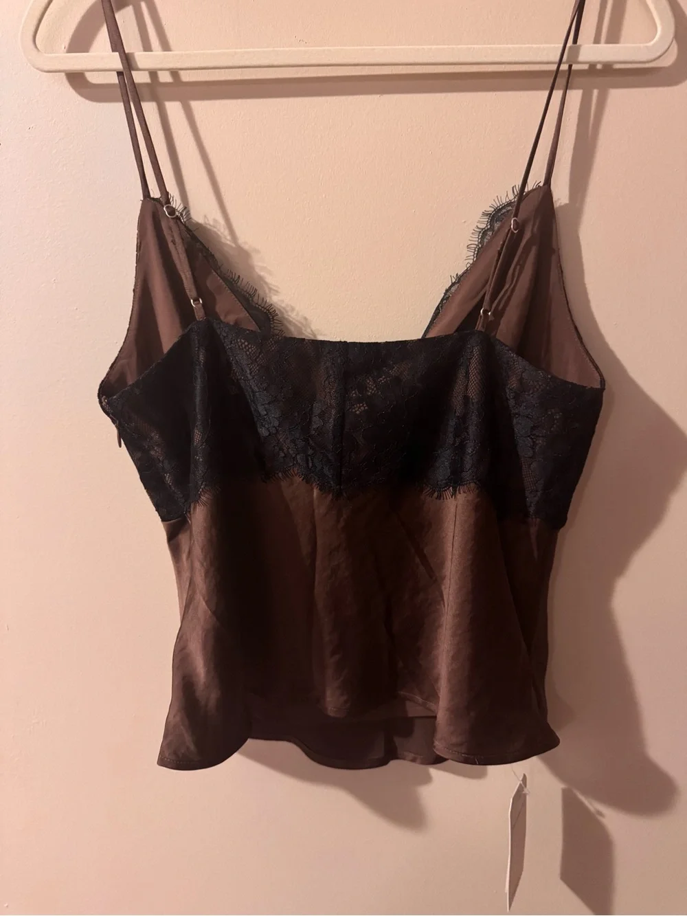 NWT Abercrombie Women’s Bella Tie-Front Cami in Brown - size medium